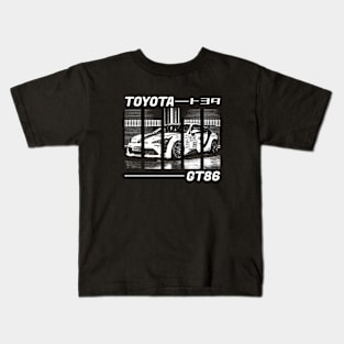 TOYOTA GT86 Black 'N White 3 (Black Version) Kids T-Shirt